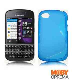BlackBerry Q5 plava silikonska maska