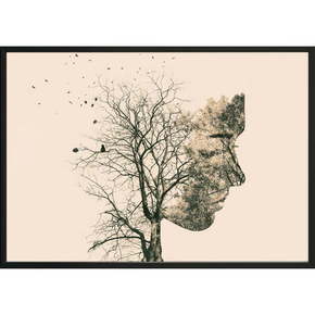 Poster DecoKing Girl Silhouette Tree