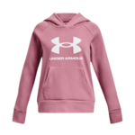 Dječji sportski pulover Under Armour Girls' UA Rival Fleece Big Logo Hoodie - pink/white