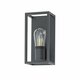 NOWODVORSKI 10504 | Margot-NW Nowodvorski zidna svjetiljka pravotkutnik 1x E14 IP54 crno, prozirno