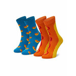 Set od 2 para unisex visokih čarapa Happy Socks KHDO02-6700 Plava