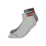LEVI'S ® Čarape siva melange / svijetlocrvena