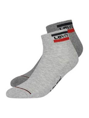 LEVI'S ® Čarape siva melange / svijetlocrvena