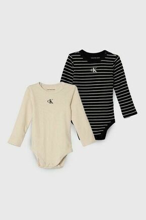 Calvin Klein Jeans Dječji bodi bež / crna / bijela
