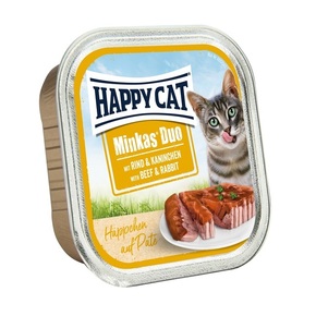 Happy Cat Minkas Duo - govedina i zečetina 12 x 100 g (10 kom+ 2 kom na poklon)