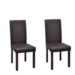 vidaXL 2 Blagovaonske stolice od eko-kože smeđe
