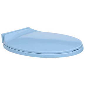 Toaletna daska s mekim zatvaranjem plava ovalna