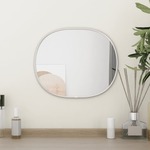 vidaXL Zidno ogledalo srebrno 30 x 25 cm