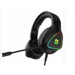 CANYON Shadder GH-6, RGB gaming headset with Microphone, Microphone frequency response: 20HZ~20KHZ, ABS+ PU leather, USB*1*3.5MM jack plug, 2.0M PVC cable, weight: 300g, Black, CND-SGHS6B