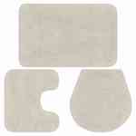 3-dijelni set kupaonskih otirača od tkanine bijeli