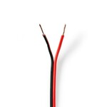 Kabel NEDIS, zvučnik, 2x0.75, crveno-crni, low cost, 1m