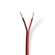 Kabel NEDIS, zvučnik, 2x0.75, crveno-crni, low cost, 1m