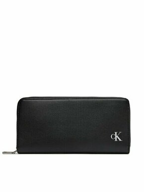 Veliki ženski novčanik Calvin Klein Jeans Block Zip Around Pu K60K611478 Black BEH
