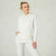 Majica s kapuljačom za fitness Essentials 500 ženska prljavo bijela