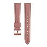 Kožna narukvica remen za sat (20 mm, QUICK FIT) - Pink