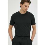 Pamučna majica Marc O'Polo boja: crna, glatki model - crna. Majica kratkih rukava iz kolekcije Marc O'Polo. Model izrađen od tanke, elastične pletenine. Model izrađen od izuzetno ugodnog pamučnog materijala.