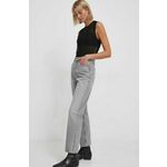 Traperice Pepe Jeans STRAIGHT UHW SPARKLE siva PL204605