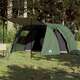 vidaXL Šator za kampiranje za 4 osobe zeleni 420x260x153 cm taft 185T