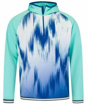 Muška sportski pulover Head Topspin Hoodie - turquoise/print vision