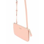 torba Calvin Klein boja: ružičasta - roza. Mala torbica iz kolekcije Calvin Klein. na kopčanje model izrađen od ekološke kože.