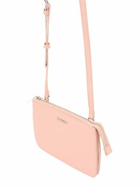 Torba Calvin Klein boja: ružičasta - roza. Mala torbica iz kolekcije Calvin Klein. na kopčanje model izrađen od ekološke kože.