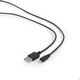 Gembird USB to 8 pin Lightning sync and charging cable, black, 1 m GEM-CC-USB2-AMLM-1M