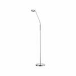 LED stojeća svjetiljka s mogućnosti zatamnjivanja u srebrnoj boji (visina 150 cm) Dent – Fischer & Honsel