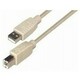 Transmedia USB 2.0 AB, Beige, 5m
