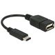 Delock 65579 USB kabel Type-C 2.0 -USB 2.0 A, 15 cm, crni