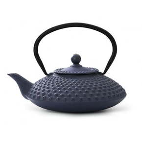 Plavi čajnik od lijevanog željeza sa cjedilom Bredemeijer Xilin