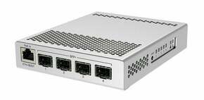 Mikrotik CRS305-1G-4S+IN mrežni prekidač Upravljano Gigabit Ethernet (10/100/1000) Podrška za napajanje putem Etherneta (PoE) Bijelo
