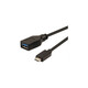 Roline USB3.2 Gen 1 kabel TIP A-C F/M, 0.15m, crni 11.02.9030-10