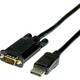 Roline DisplayPort / VGA adapterski kabel DisplayPort utikač, VGA 15-polni utikač 3.00 m crna 11.04.5973 DisplayPort kabel