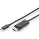 Digitus USB-C™ / DisplayPort adapterski kabel USB-C™ utikač, DisplayPort utikač 2.00 m crna AK-300333-020-S sa zaštitom, dvostruko zaštićen USB-C™ Display kabel