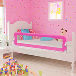 vidaXL Sigurnosna ogradica za dječji krevet 2 kom ružičasta 150 x 42 cm