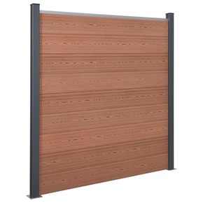 VidaXL Set panela za ogradu smeđi 180x186 cm WPC