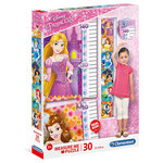 Disney Princeze zidni mjerač visine puzzle 30kom - Clementoni
