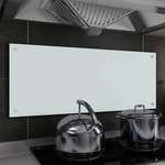 vidaXL Kuhinjska zaštita od prskanja bijela 100 x 40 cm kaljeno staklo