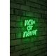 Ukrasna plastična LED rasvjeta, Now or Never - Green