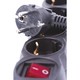 Kabel produžni 4 mjesta,1,0mm2, s prekidačem, 5,0m ,crni, EMOS