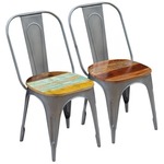 vidaXL Blagovaonske stolice 2 kom od masivnog obnovljenog drva