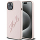 Karl Lagerfeld KLHCP15SSKSBMCP iPhone 15 różowy/pink hardcase Silicone Karl Script