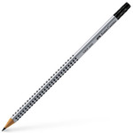 Faber-Castell: Grip grafitna olovka gumicom B srebrnasta
