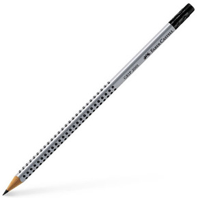 Faber-Castell: Grip grafitna olovka gumicom B srebrnasta