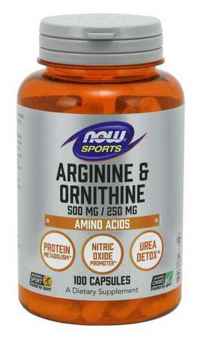 NOW Foods Arginine &amp; Ornithine 500 mg / 250 mg 250 kaps.