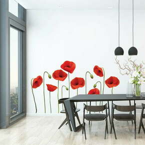 Set zidnih samoljepljivih naljepnica Ambiance Vermeil Poppies