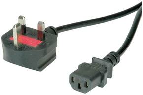 Value struja priključni kabel [1x UK utikač - 1x ženski konektor IEC c13