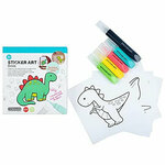 Sticker Art: Set naljepnica za bojanje dinosaura - Comansi