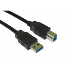 NVT-USB-277 - NaviaTec USB 3.0 A plug to B plug, 1m BLK - NVT-USB-277