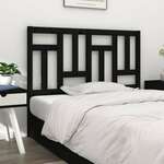 Uzglavlje za krevet crno 125 5 x 4 x 100 cm od masivne borovine